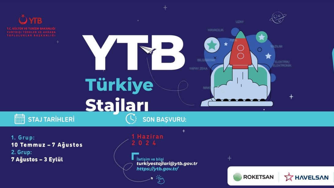 YTB Türkiye Stajları Programı Başvurularınızı Bekliyor